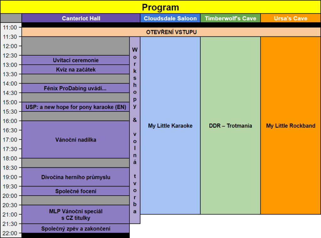 Zimní Karaoke party 2019 - program