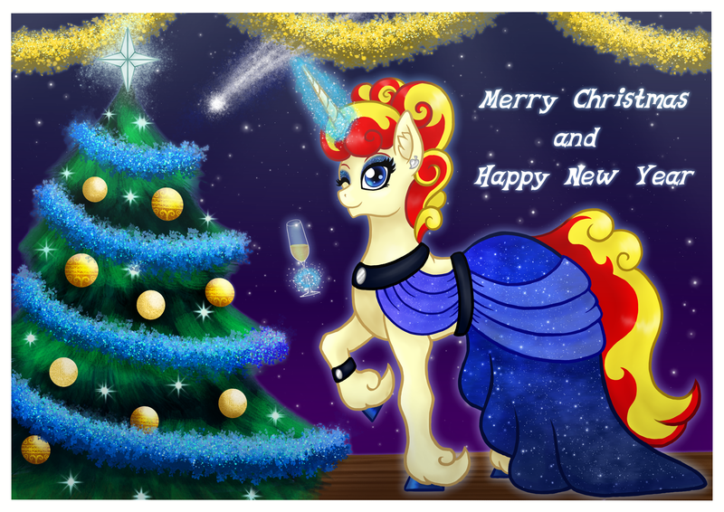 Miss Libussa - Winter pony postcard 2022 (English text)