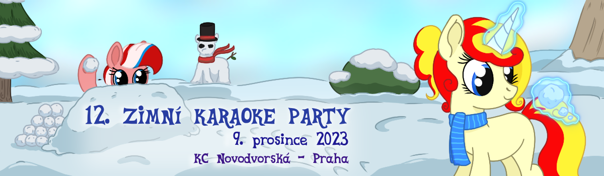 Zimní Karaoke party 2023 - banner - text